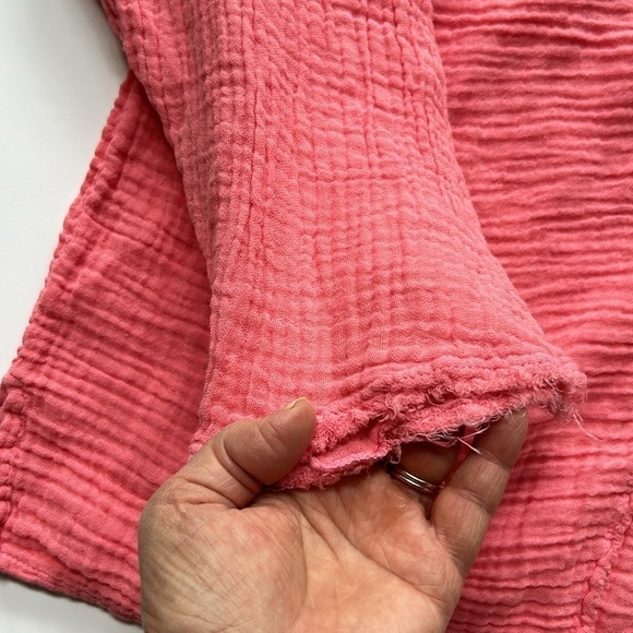 Michael Stars Coral V Neck Pull Over Gauze Cotton Summer Top - Picture 3 of 5